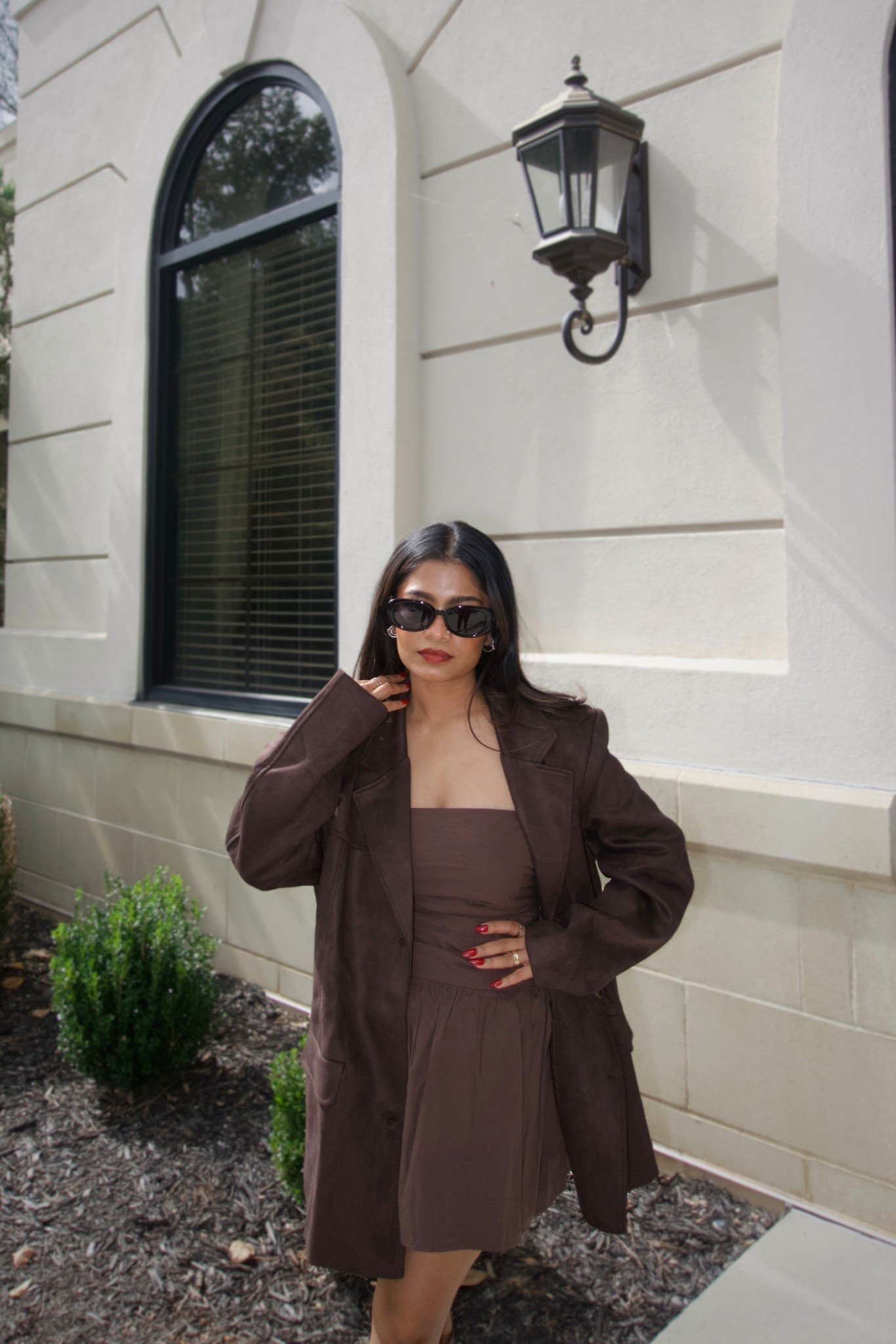 Fall all brown outfit. Brown strapless dress when back zip, wearing US 4 (fits great but I’m a 32 D and I needed help zipping up the dress around bust area)

Brown blazer is oversized and has suede finish. Wearing US 4  

#LTKFindsUnder100 #LTKPetite #LTKStyleTip