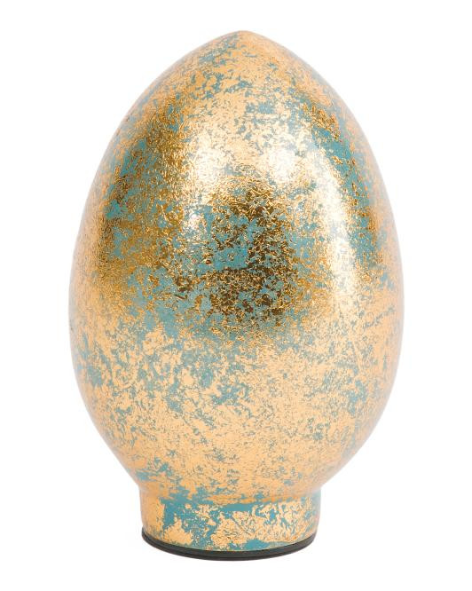 Glass Egg With Gold Foil | TJ Maxx