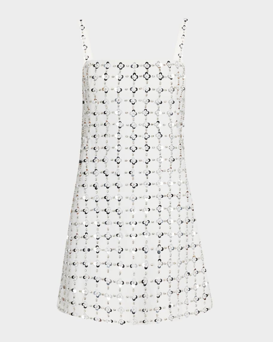 SIMKHAI Ziva Sleeveless Embellished Mini Dress | Neiman Marcus