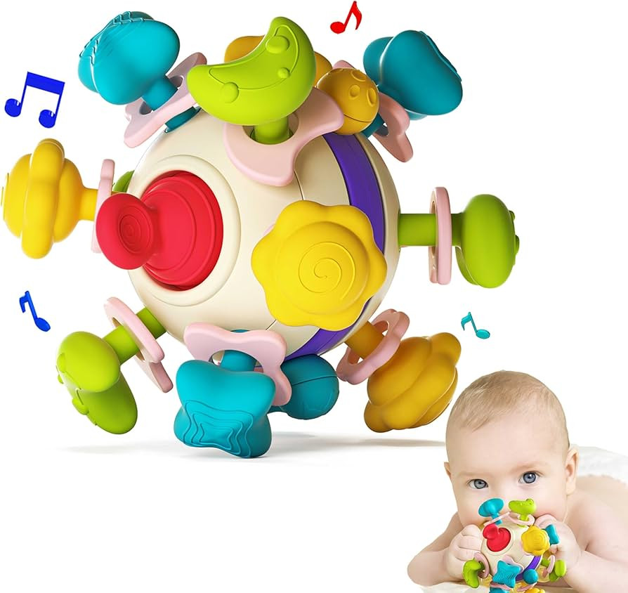 Baby Teether Sensory Toys, Baby Teething Toys for 0-3-6-12-18 Months, Boys Girls Baby Shower Gift... | Amazon (US)