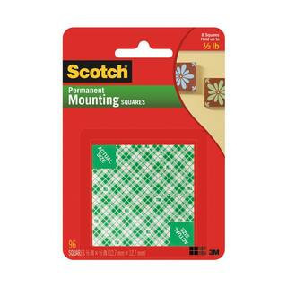 1/2 in. x 1/2 in. Indoor Double-Sided Mounting Squares, 96 Squares | The Home Depot