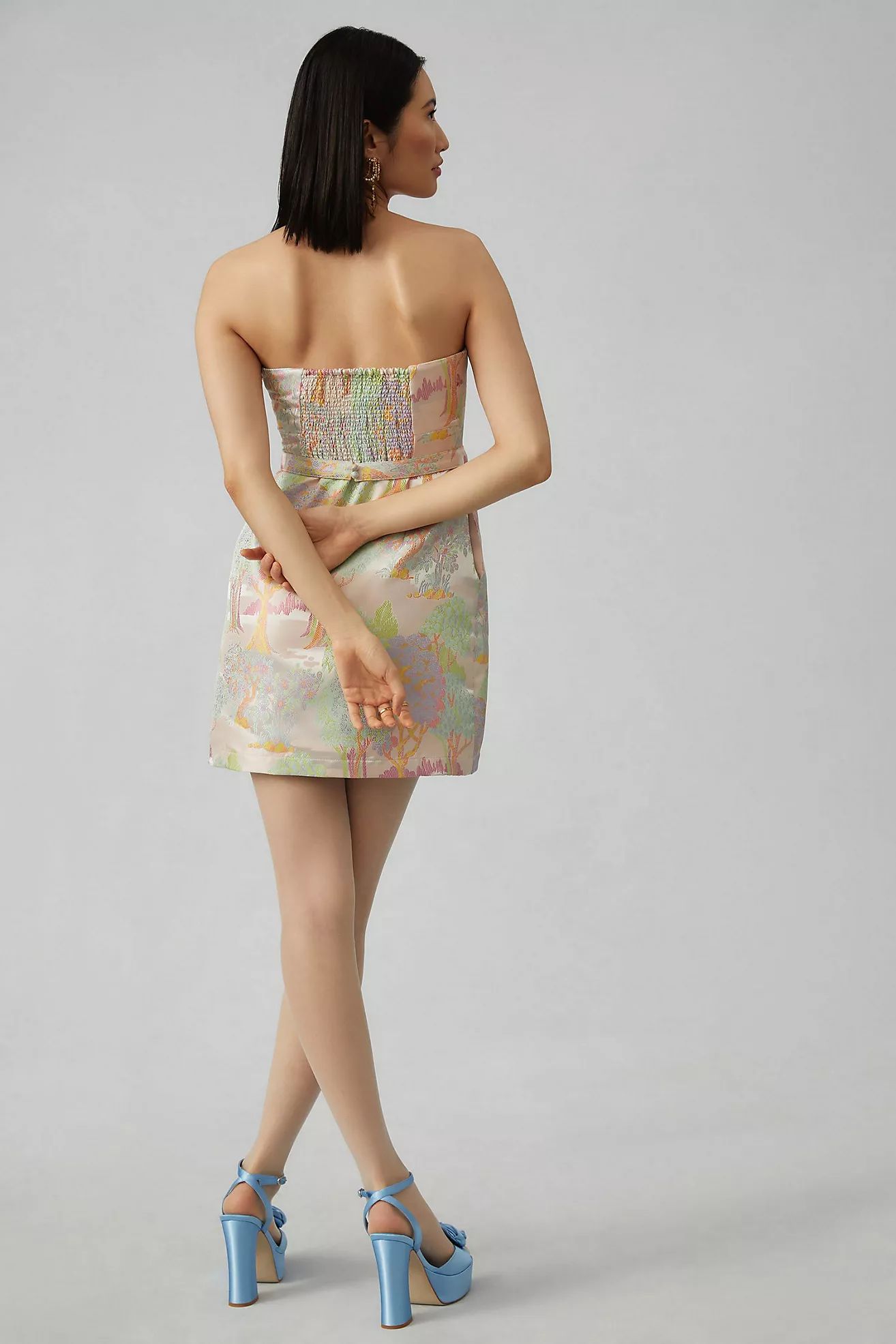 Maeve Strapless Bow Mini Dress | Anthropologie (US)
