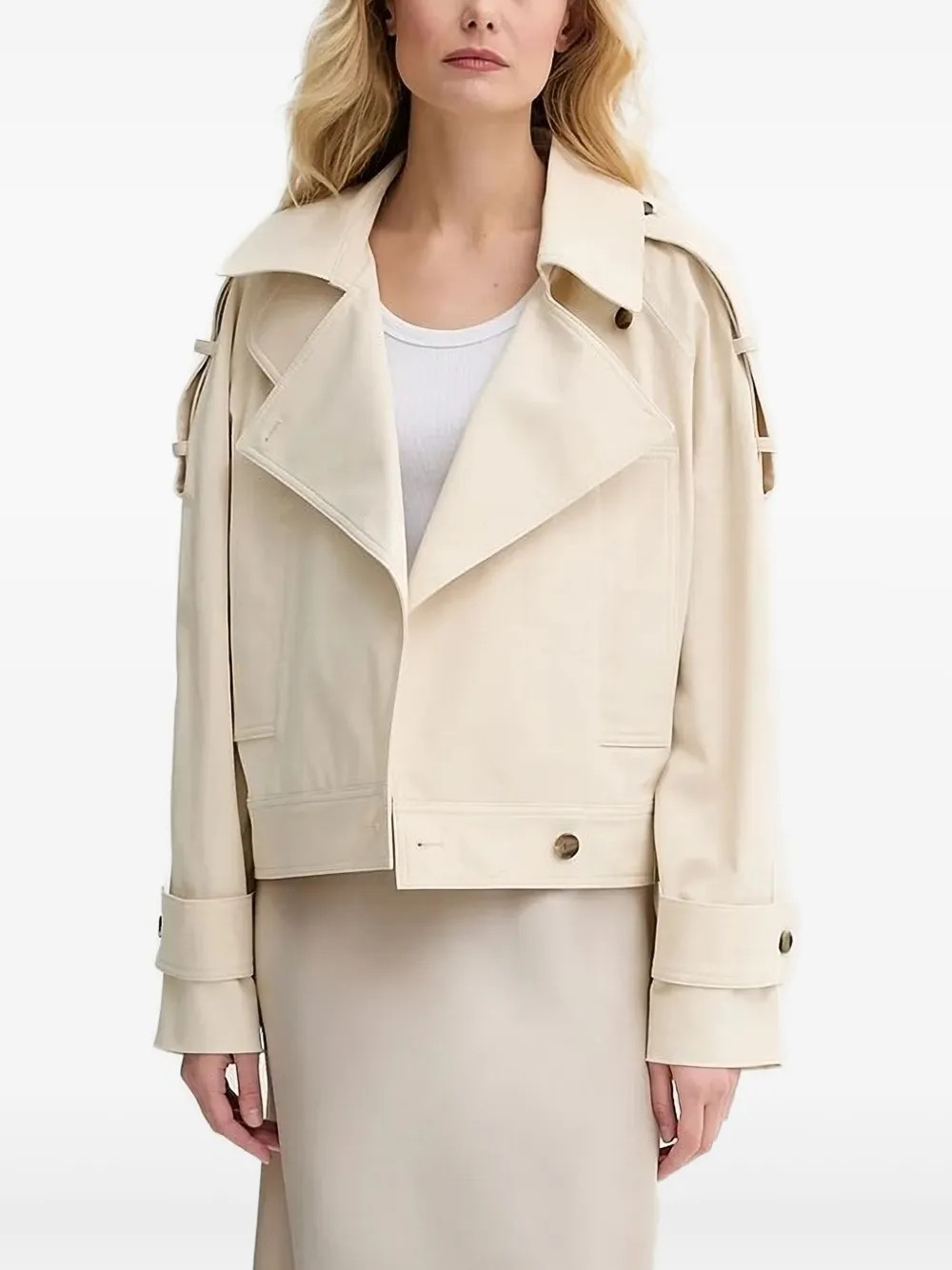 A.L.C. Epaulet Coat | Neutrals | FARFETCH | Farfetch Global