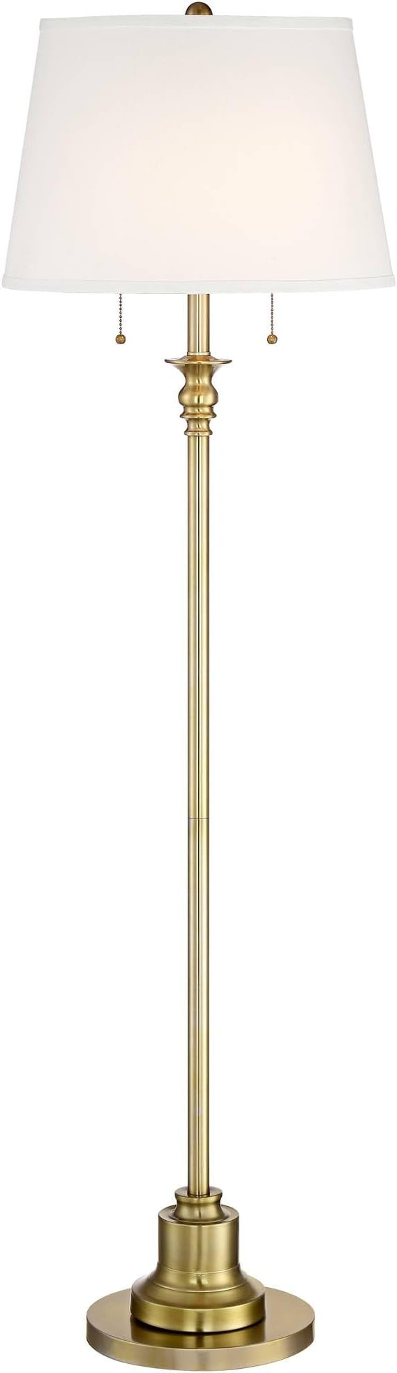 360 Lighting Spenser Traditional Floor Lamp Standing 58" Tall Brushed Antique Brass Gold Metal Th... | Amazon (US)