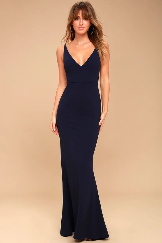 Melora Navy Blue Sleeveless Maxi Dress | Lulus (US)