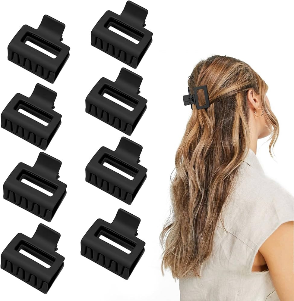 Claw Hair Clips for Women and Girls, 2" Matte Rectangle Clips for Thin or Thick Hair, Nonslip Hai... | Amazon (US)