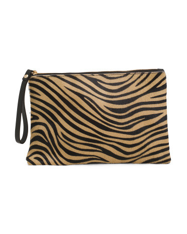Made In Italy Leather Wristlet Pochette | TJ Maxx