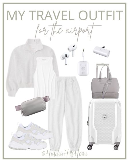 Travel outfit, airport outfit, luggage, beis carry on luggage, Abercrombie outfit #travel 

#LTKunder100 #LTKtravel #LTKstyletip