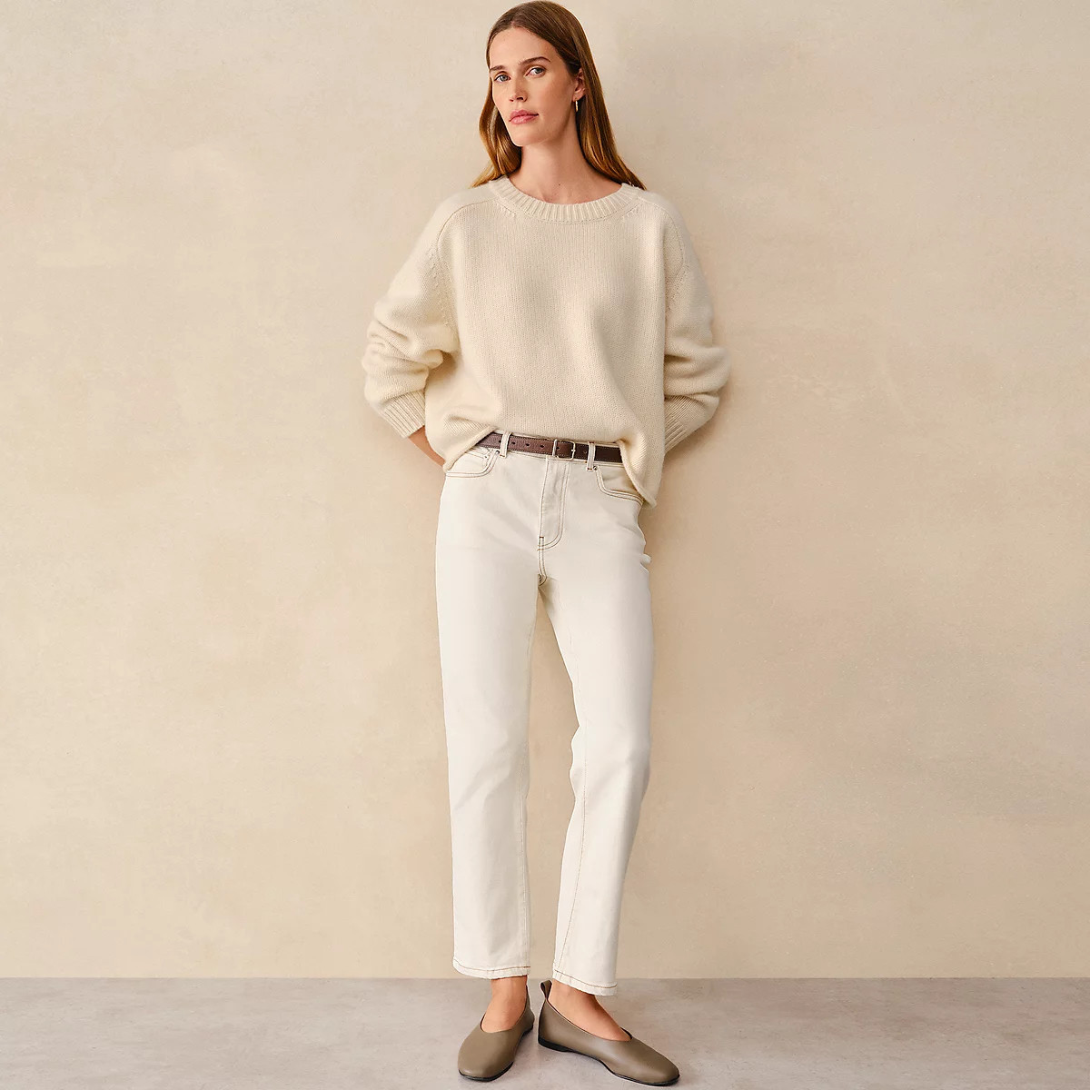 The White Company Marlow Straight Leg Jeans, Scandi White, Size: 6 | The White Company UK & ROW