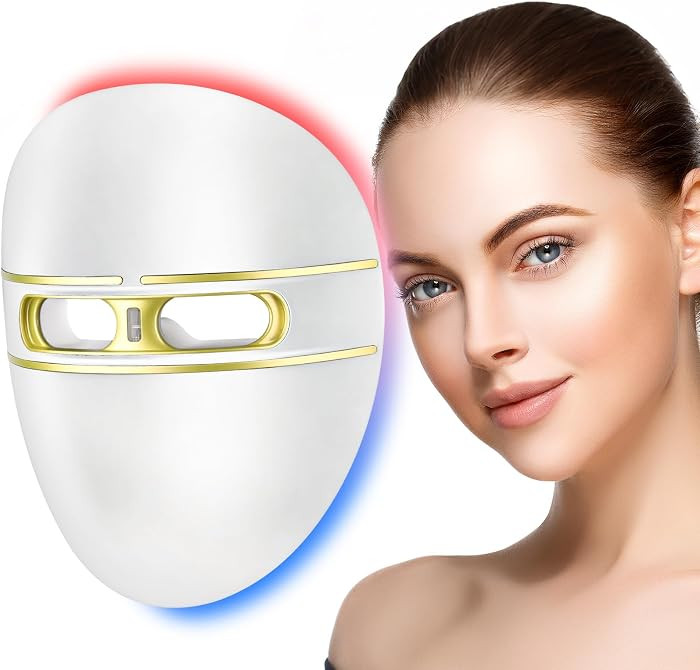 Pro-Grade FSA LED Light Therapy Facial Mask-Red & Blue Light Anti Aging for Face-HSA Salon Treatm... | Amazon (US)