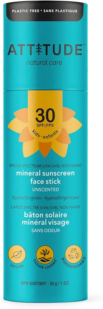 ATTITUDE Sunscreen Stick for Baby and Kids, Broad Spectrum UVA/UVB, Plant and Mineral-Based Formu... | Amazon (US)