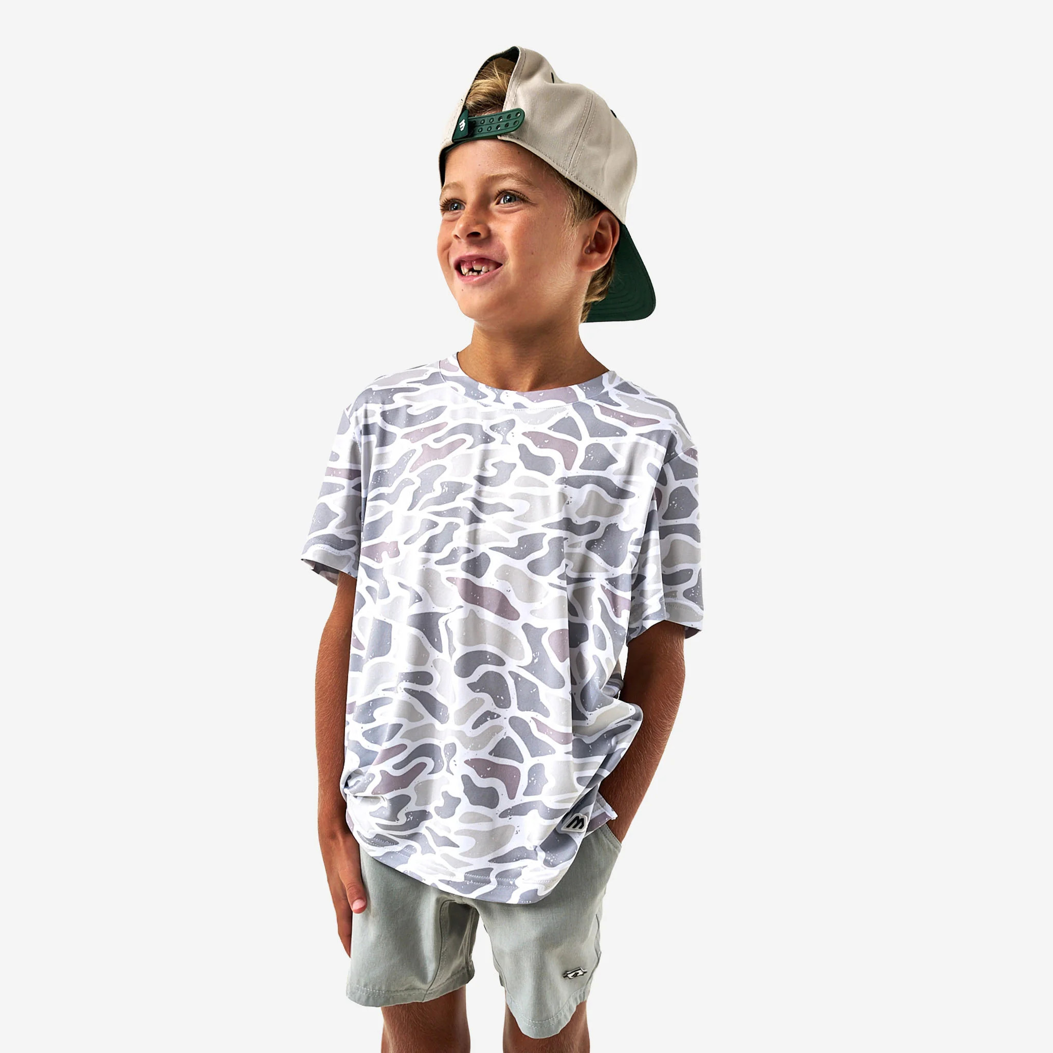 Youth Go To Tee \u2013 White Camo | BURLEBO | BURLEBO
