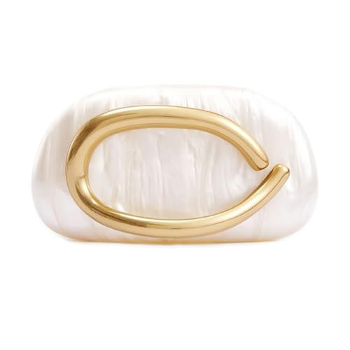 Acrylic Clutch Purse for Women Classic Round Acrylic Evening Handbag Vintage Metal Handlebars Bag for Wedding Party Prom | Amazon (US)