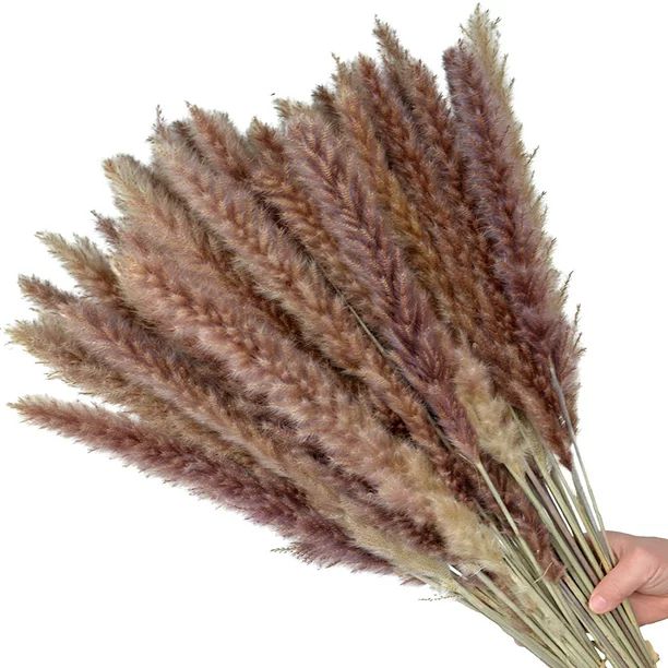 30pcs Dried Pampas Grass,17.5inch Natural Pampas Grass Decor Dried Flowers for Home Decor Wedding... | Walmart (US)