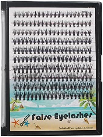 Dedila 200Pcs Handmade Individual False Eyelashes Thickness 0.07mm D Curl Mixed 10-12-14mm /11-13... | Amazon (US)