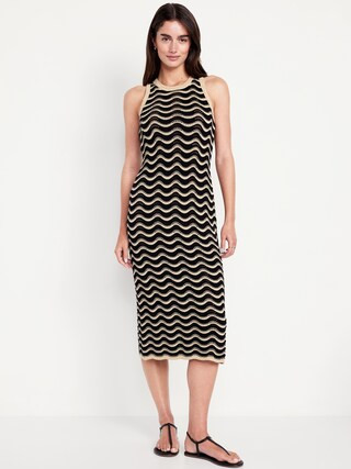 Sleeveless Pointelle-Knit Midi Dress | Old Navy (CA)