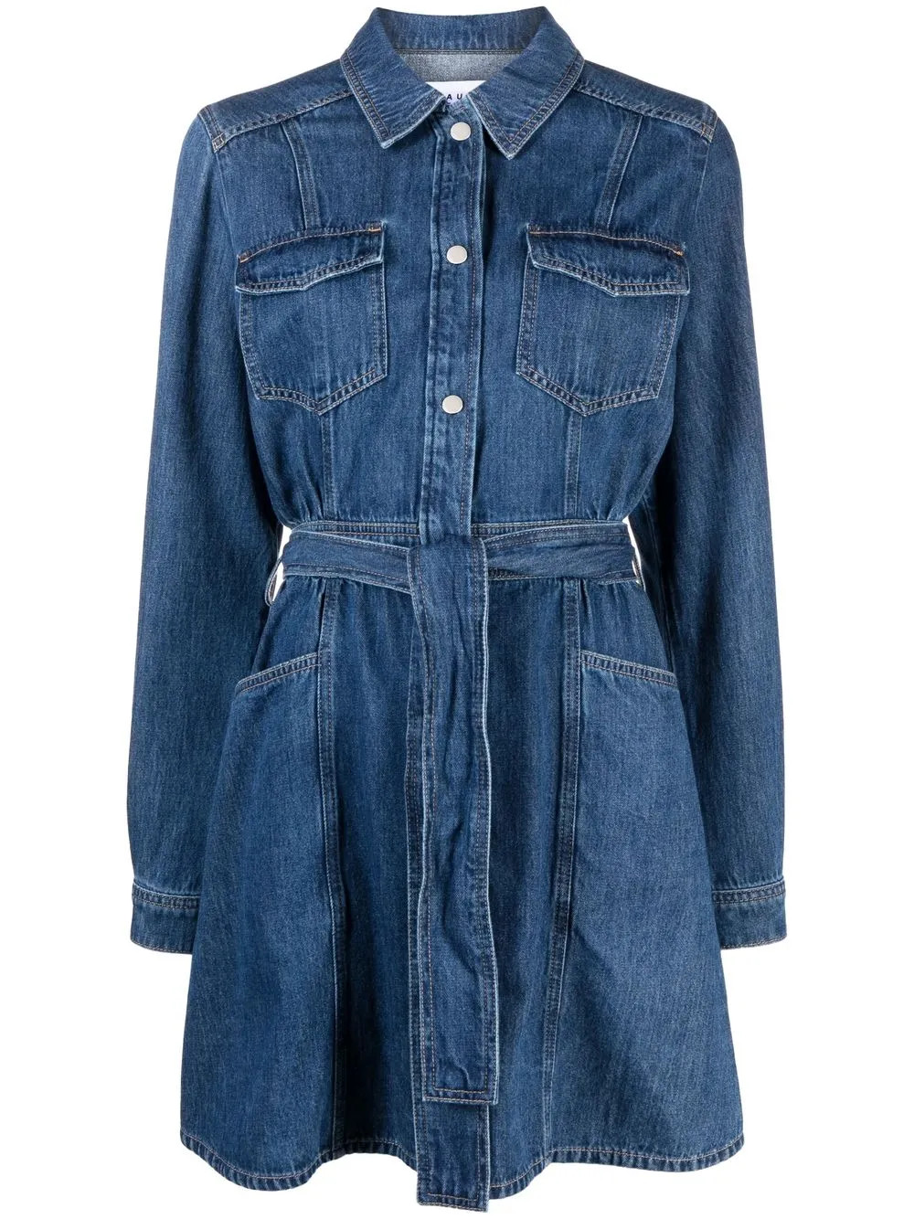 Claudie Pierlot mid-blue Denim Short Dress - Farfetch | Farfetch Global