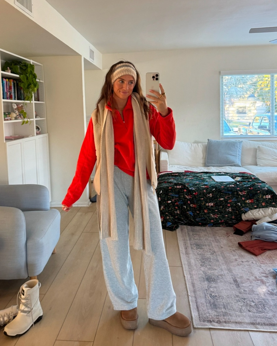 loveee winter jackets in bright colors🌈🫶🏼 

sweater, quarter zip jacket, wide leg sweatpants, winter outfit, scarf, platform ugg boots

#LTKSeasonal #LTKStyleTip #LTKHoliday