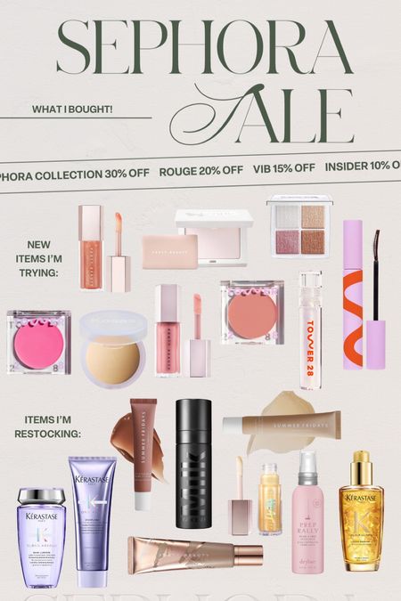 Sephora Savings Event Happening Now! Sharing what I bought! Use code: YAYSAVE

Sephora Collection 30% off: 4/5 - 4/15
Rouge 20% off: 4/5 - 4/15
VIB 15% off: 4/9 - 4/15
Insider 15% off: 4/9 - 4/15

Shades:
• Fenty Beauty: Gloss Bomb in Champ Stamp Fantasy
• Dior: BACKSTAGE Glow Face Palette in Universal
• Tower 28 Beauty: BeachPlease Lip + Cheek in Dream Hour
• Kosas: Cloud Set Baked Setting & Powder in Feathery
• Fenty Beauty: Gloss Bomb Universal in $weetmouth
• Tower 28 Beauty: BeachPlease Lip + Cheek in Magic Hour
• Tower 28 Beauty: ShineOn Lip Gloss in Magic
• Tower 28 Beauty: MakeWaves Mascara in Drift
• Summer Fridays: Lip Butter Balm in Vanilla Beige & Vanilla
• Fenty Beauty: Body Sauce in Hunnie Hunnie
• Fenty Beauty: Gloss Bomb Heat in Lemon Lava


#LTKbeauty #LTKxSephora