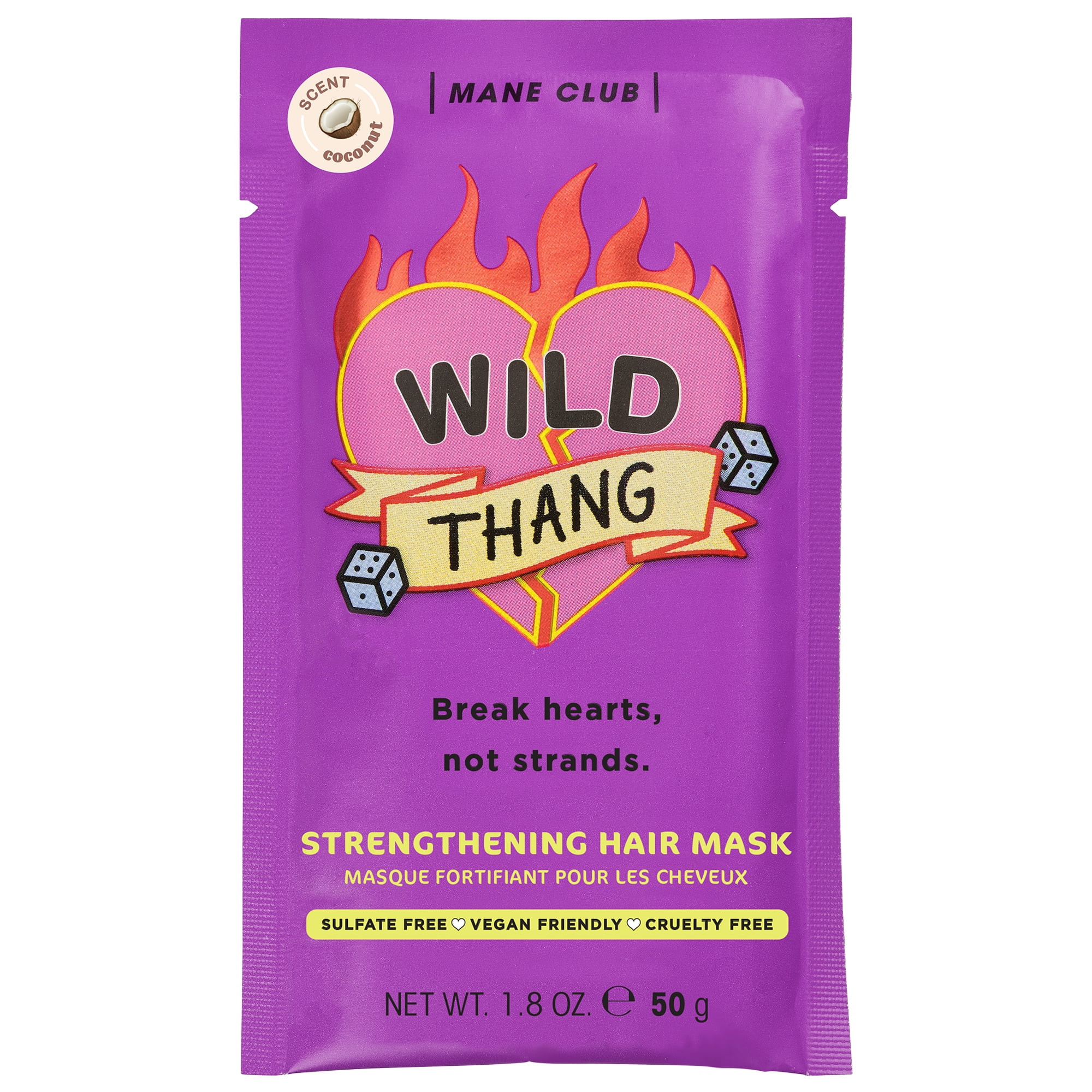 MANE CLUB Wild Thang Sulfate Free Strengthening Hair Mask, 1.8 oz | Walmart (US)