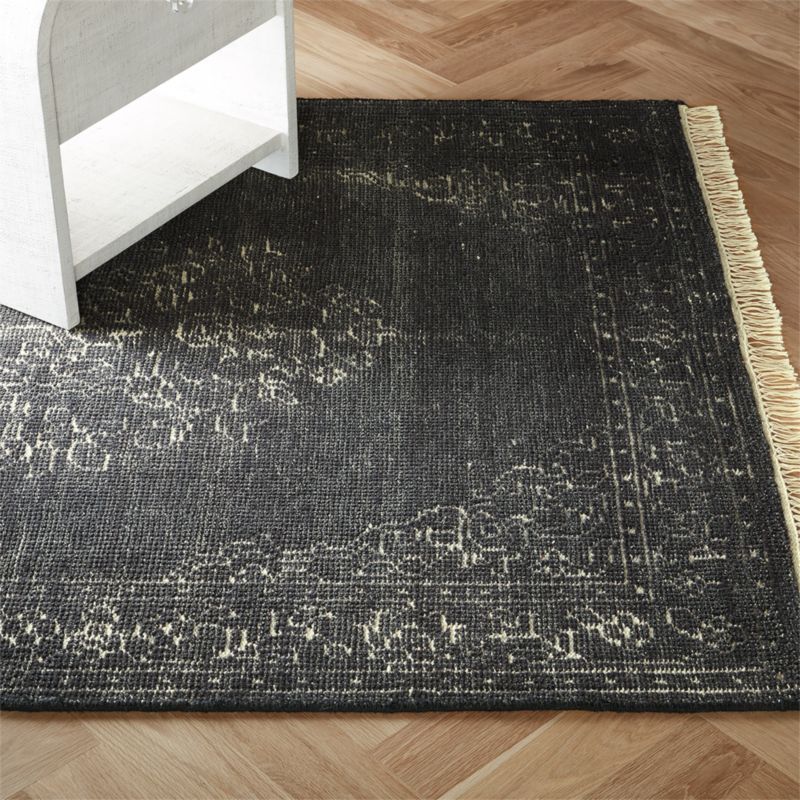 Portrait Black Rug | CB2 | CB2