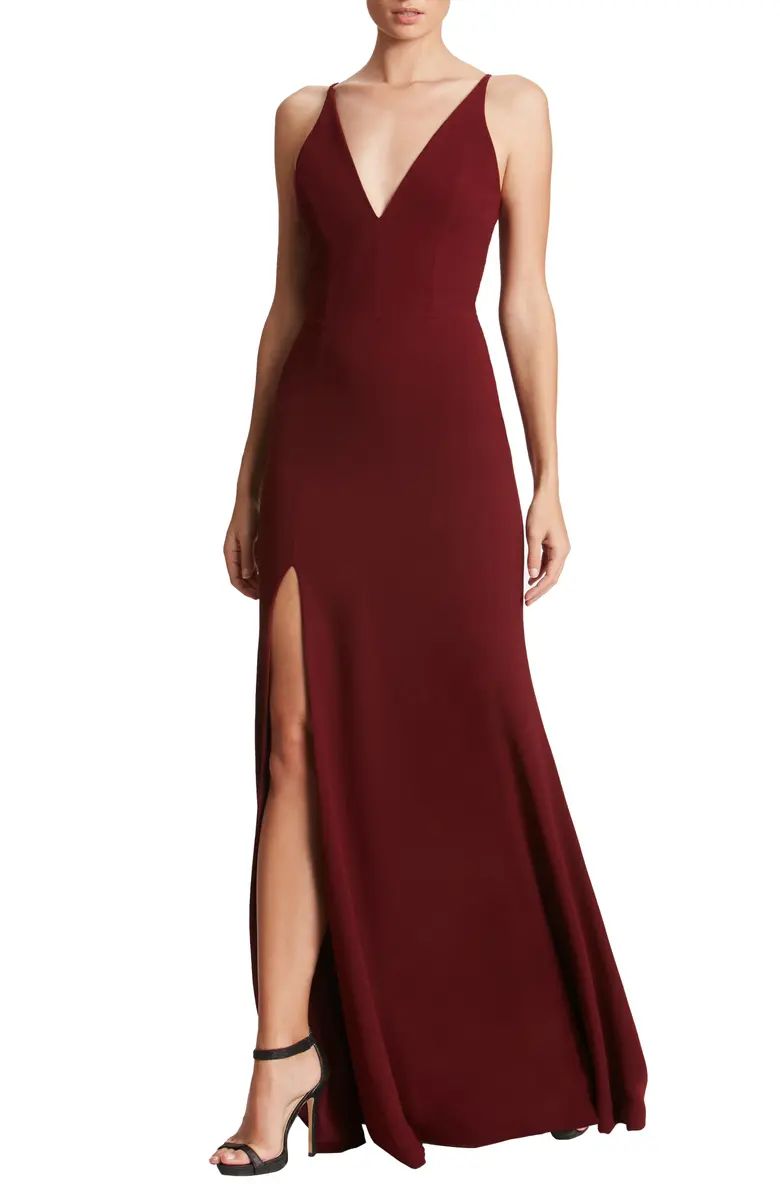 Iris Slit Crepe Gown | Nordstrom