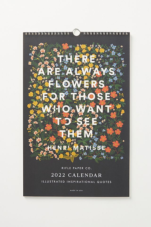 Rifle Paper Co. Inspirational Quotes 2022 Wall Calendar | Anthropologie (US)