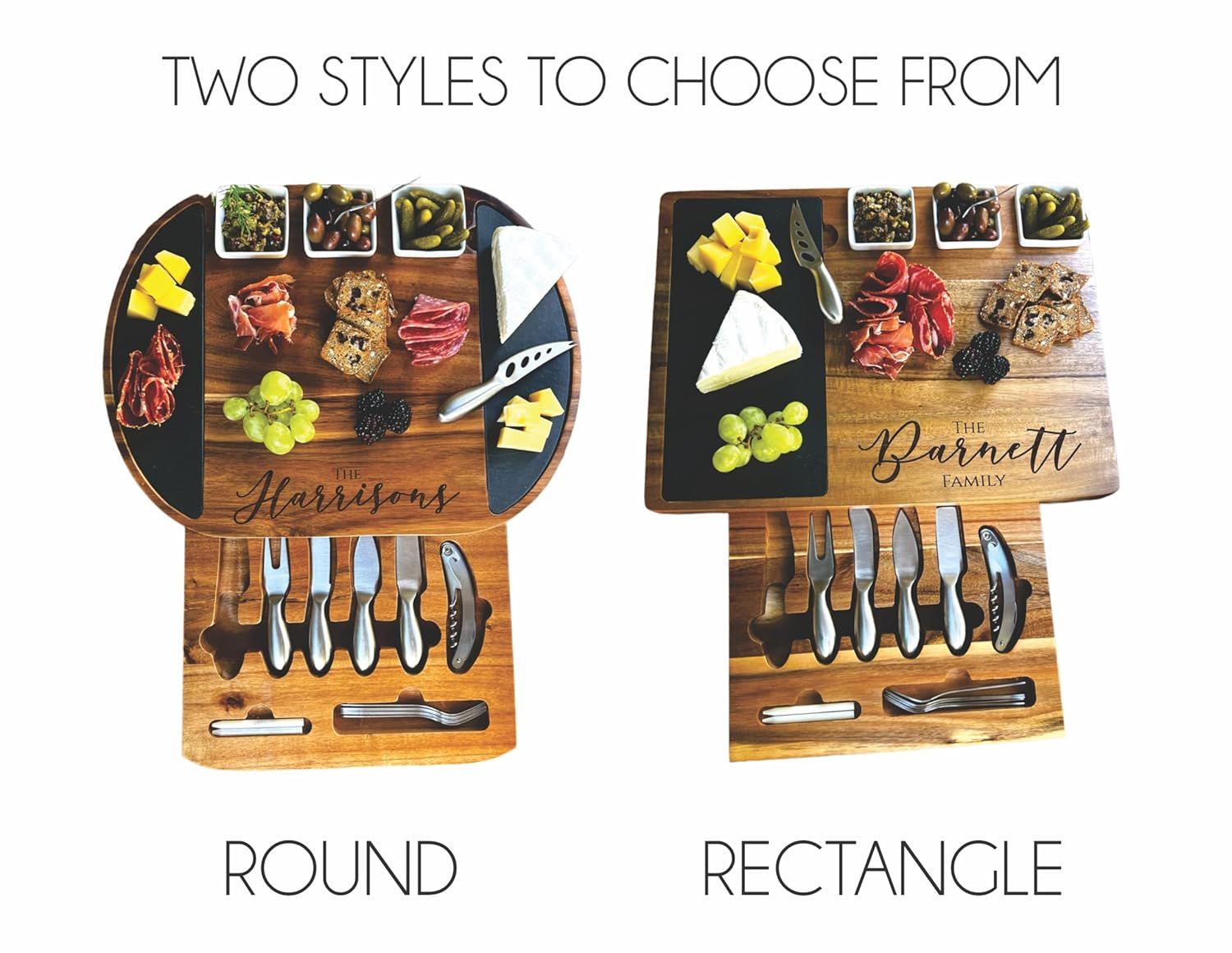 Personalized Charcuterie Board Set/19pcs Cheese Board And Knife Set, Realtor Closing gift, Custom... | Amazon (US)