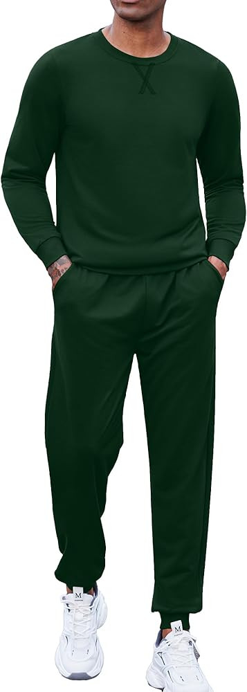 COOFANDY Men's Tracksuit 2 Piece Long Sleeve Pullover Jogging Track Suit Athletic Casual Sweatsui... | Amazon (US)