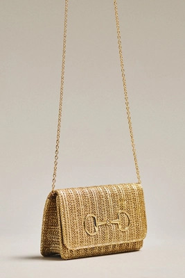 Lisi Lerch Ruby Raffia Snaffle Clutch | Anthropologie (US)