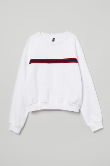 H & M - Short Sweatshirt - White | H&M (US)