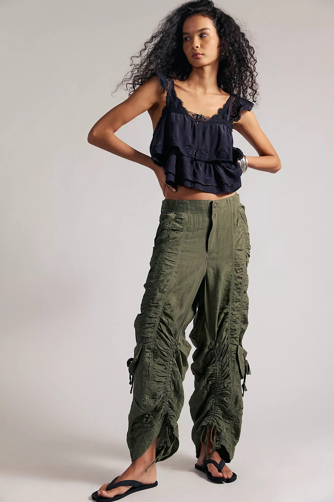 We The Free Scorpio Shirred Mid-Rise Cargo Pants | Free People (Global - UK&FR Excluded)