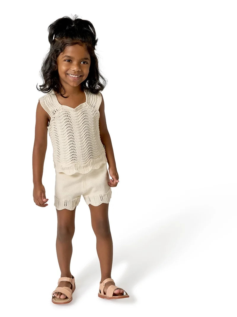 Modern Moments by Gerber Toddler Girl Wavy Sweater Outfit Set, 2-Piece, Sizes 12 Months - 5T | Walmart (US)