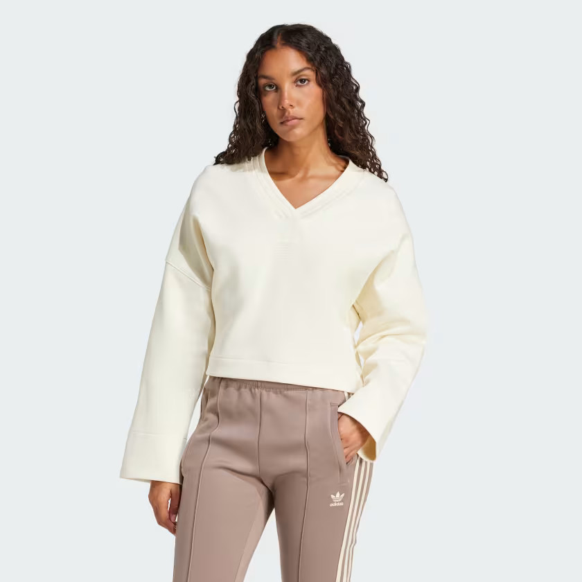 Deep V-Neck Sweatshirt | adidas (US)