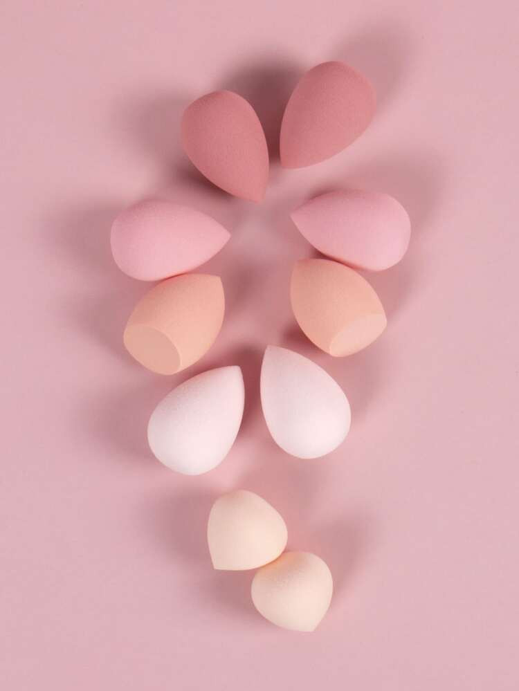 10pcs Water-drop Design Makeup Sponge Set | SHEIN