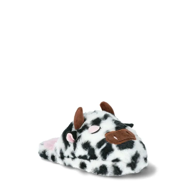 Wonder Nation Little & Big Girl Cow Slippers | Walmart (US)