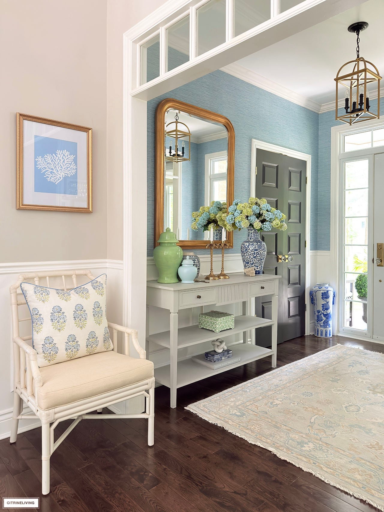 Chic summer entryway decorating! Gorgeous pops of color create a cheerful welcome!

#LTKsummer #LTKstyletip #LTKhome