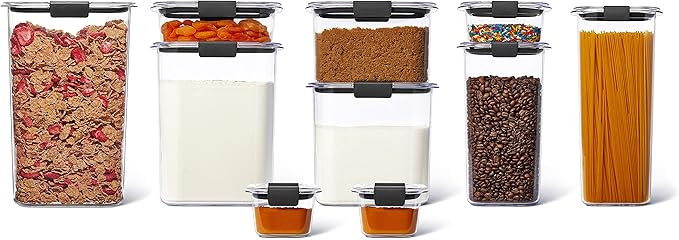 Rubbermaid Brilliance BPA Free Food Storage Containers with Lids, Airtight, for Lunch, Meal Prep,... | Amazon (US)