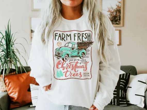 Farm Fresh Pumpkins, Christmas Sweater, Christmas Gift, Merry Christmas, Holiday Gift, Holiday Sw... | Etsy (US)