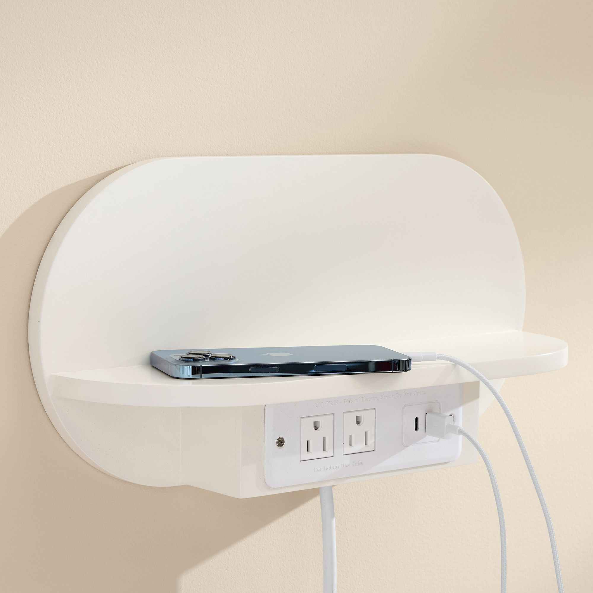 No Nails Pill-Shaped Smart Shelf (16") | Dormify