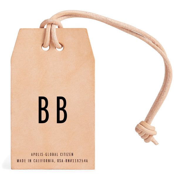 Leather Gift Tag with Monogram | Apolis