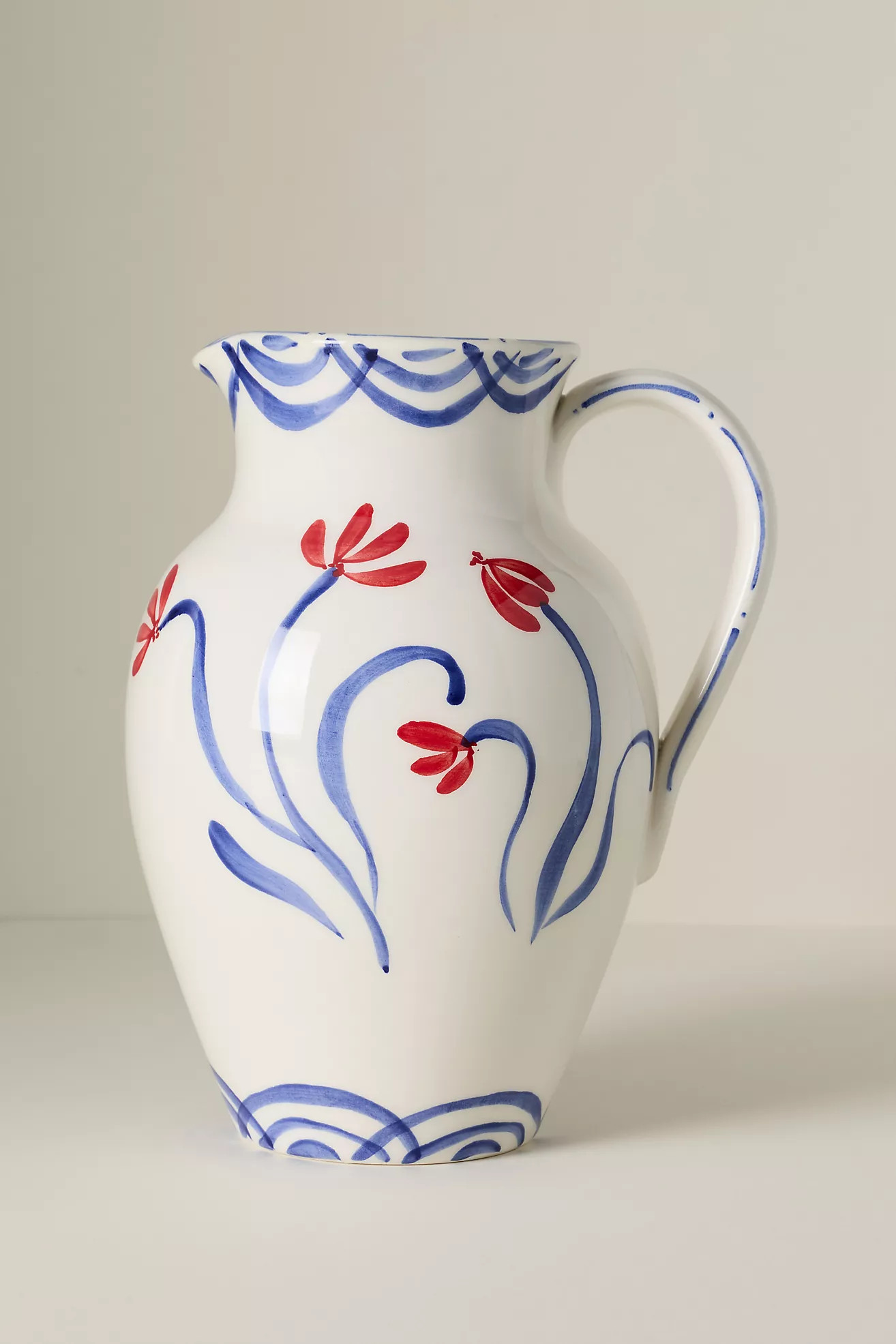 Stefania Italian Earthenware Pitcher | Anthropologie (US)
