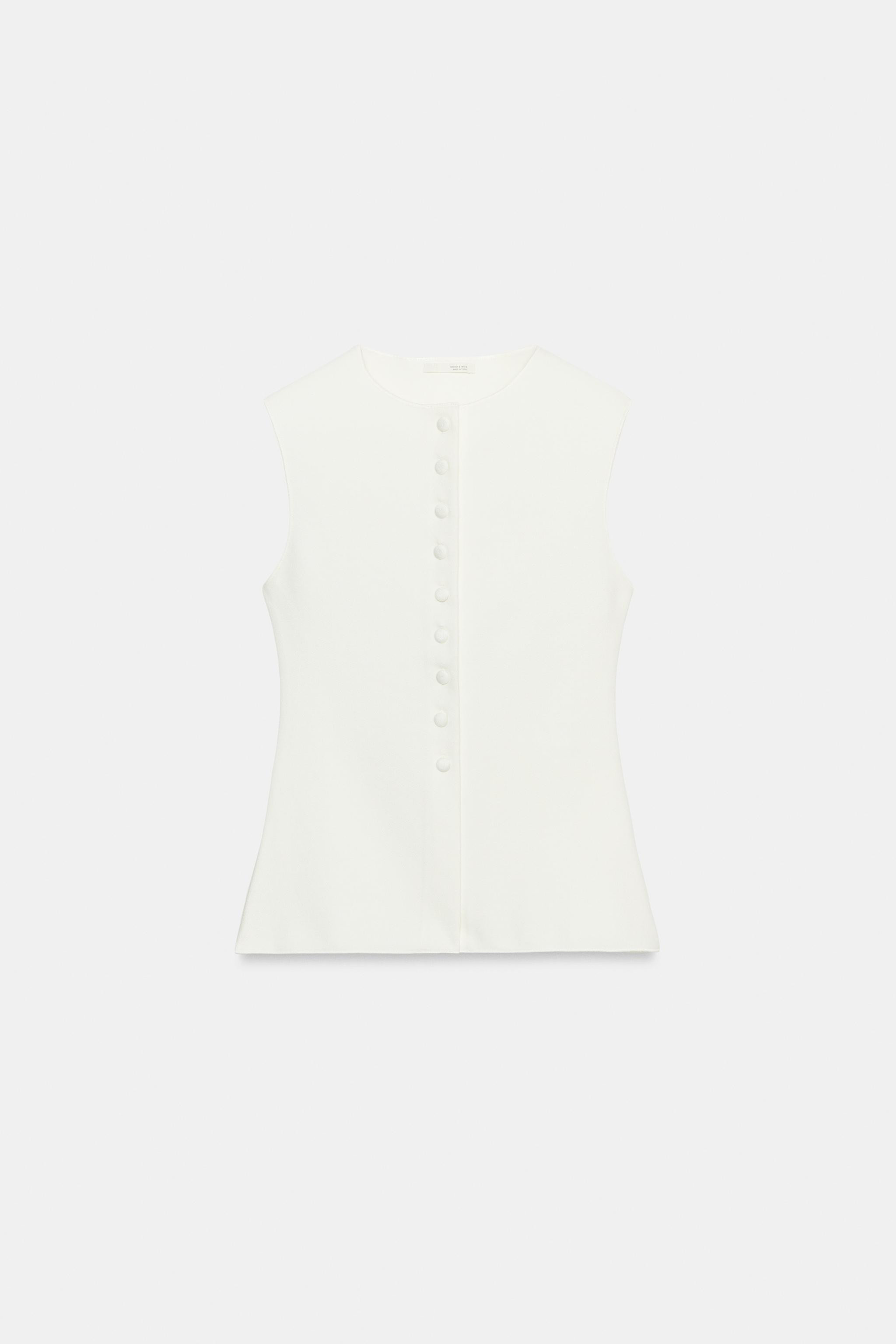BUTTONED VEST TOP | Zara Canada