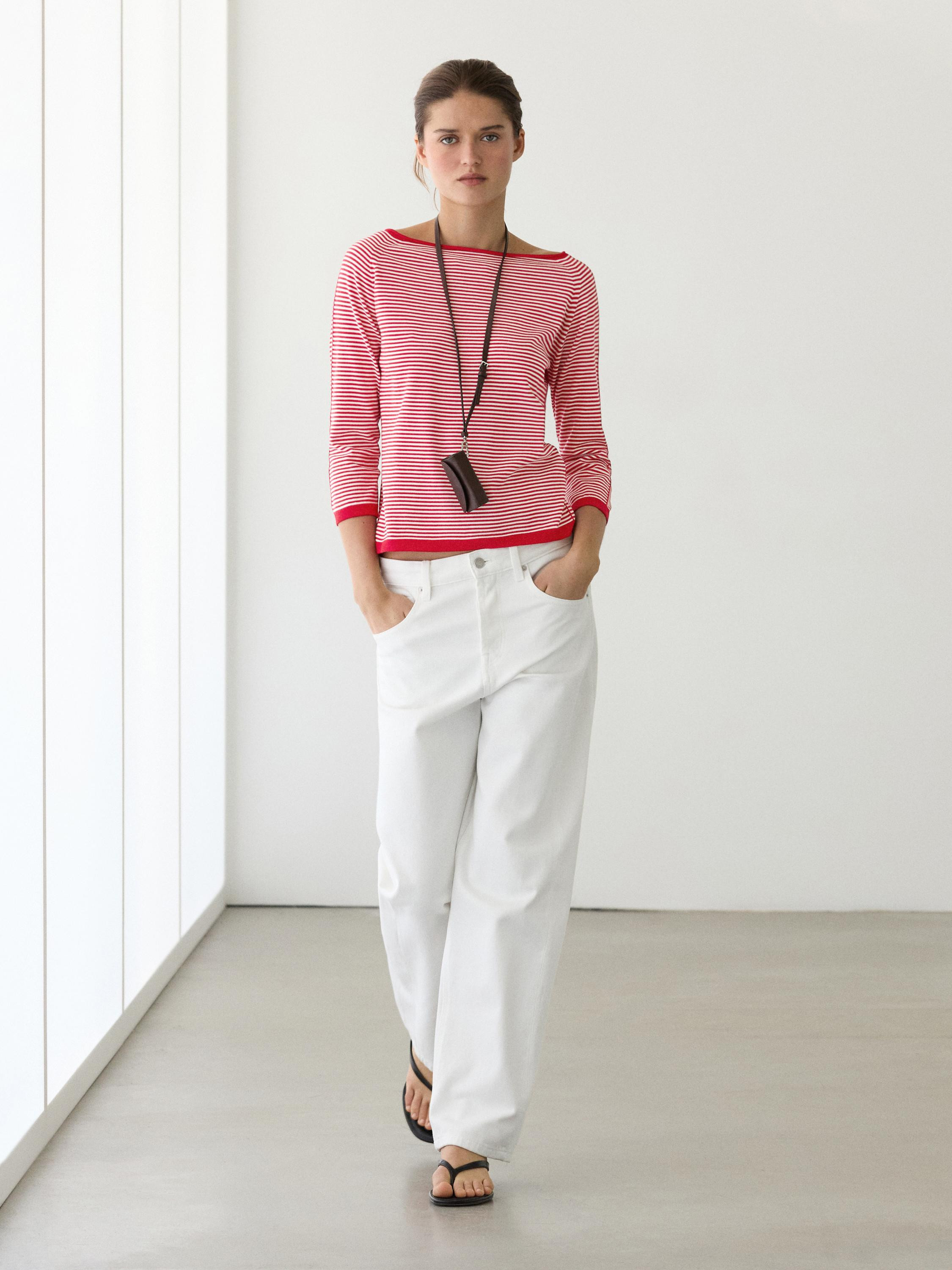 Maglia a righe 100% cotone | Massimo Dutti IT