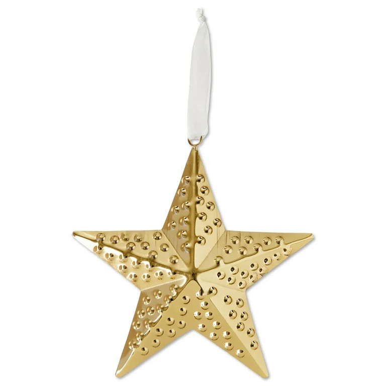 Gold Iron Star Christmas Ornaments, 6", 8 Count, by Holiday Time | Walmart (US)