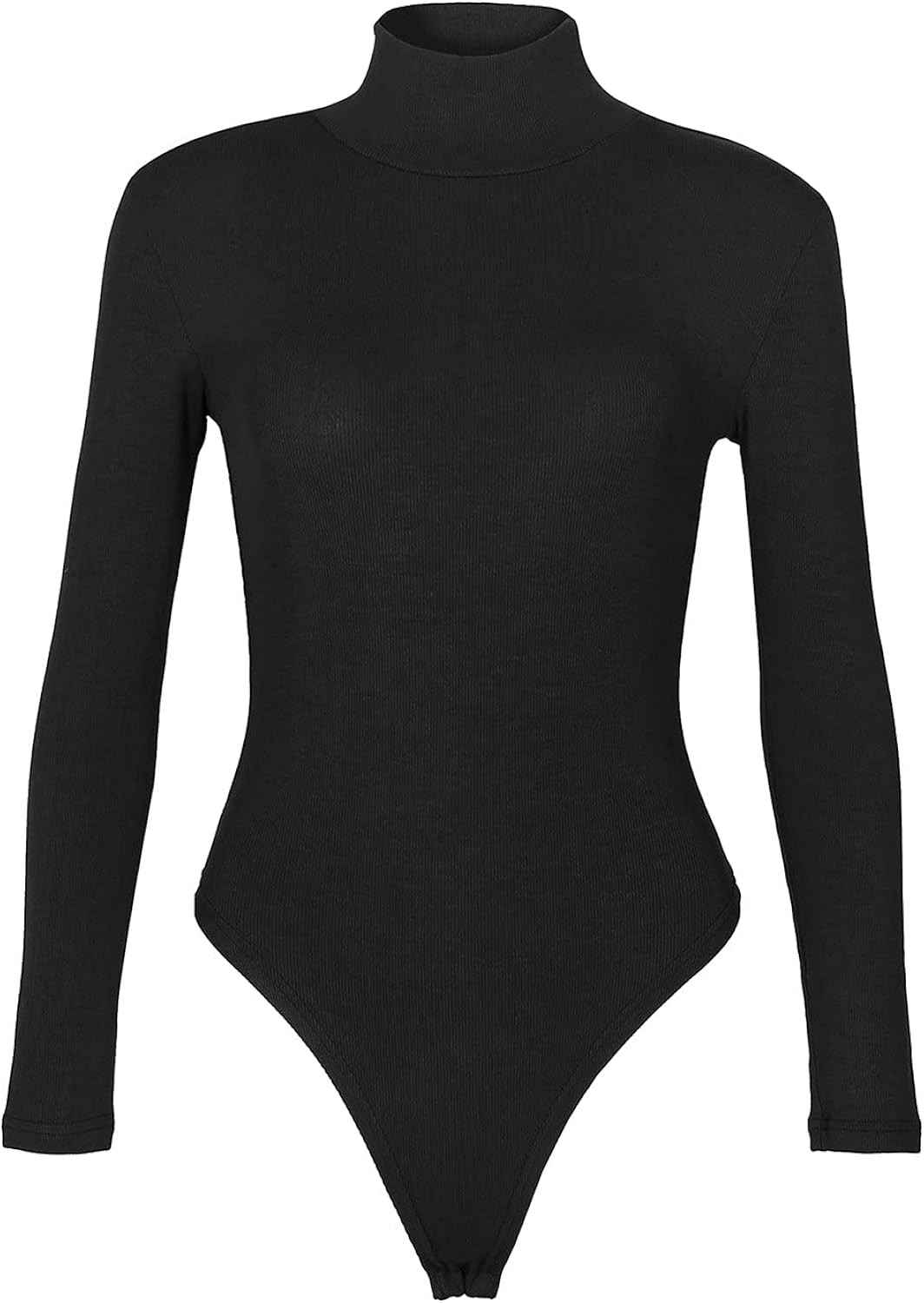GEMBERA Women’s Long Sleeve Turtleneck Ribbed Knit Stretchy Bodysuit Leotard | Amazon (US)
