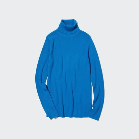 Gerippter 100% Extra feine Merinowolle Rollkragenpullover | UNIQLO | UNIQLO (DE)