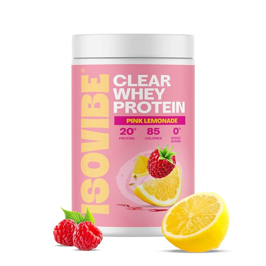 Isovibe Clear Whey Protein Powder Pink Lemonade (20 Servings) Refreshing Protein Water | Zero Add... | Amazon (UK)