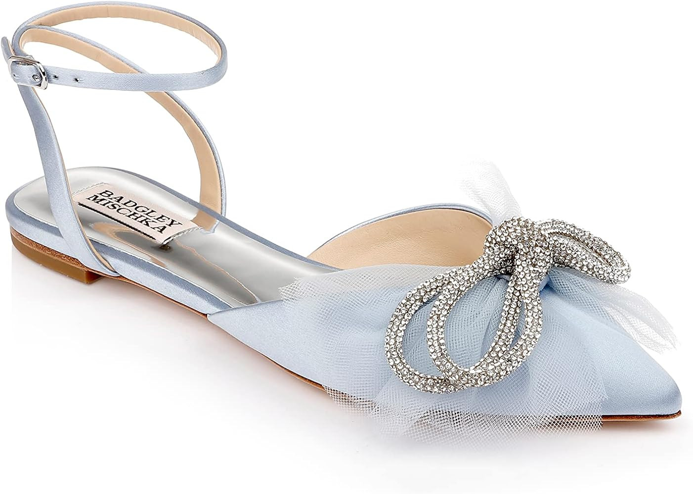 Amazon.com | Badgley Mischka Women's Sabina Ballet Flat, Azure Blue, 5 | Flats | Amazon (US)