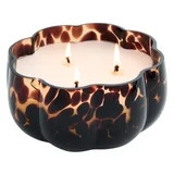 Better Homes & Gardens 2-Wick 18 oz Dark Brown Tortoiseshell Glass Pumpkin Jar Candle, Farm Apple... | Walmart (US)